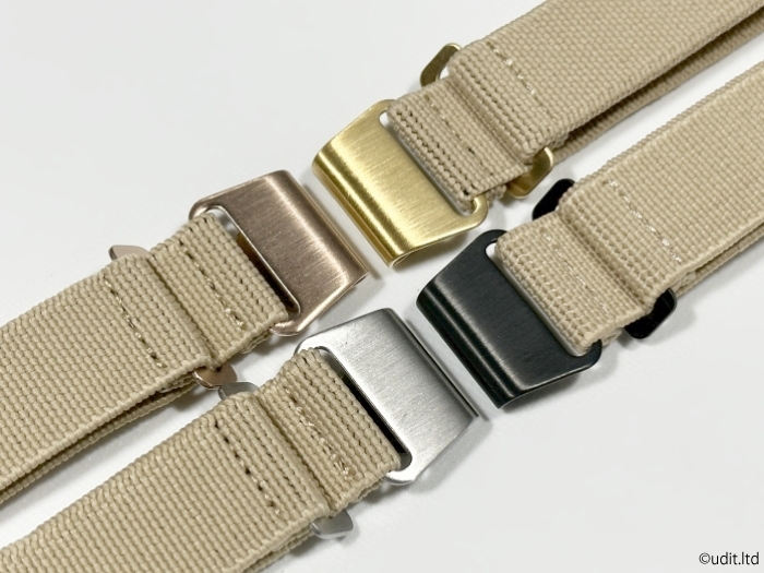 ラグ幅18mm/17mm MARINE-NATIONALE フランス海軍 MNストラップ ベージュ ゴールド尾錠 腕時計ベルト ナイロンベルト NATO_尾錠は全四色・各カラー出品しております。