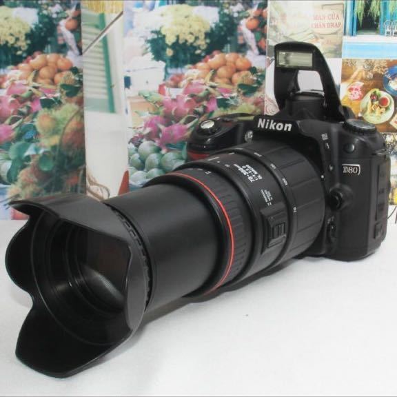 新品カメラバッグ付きNikon D80 超望遠 300mm レンズセット