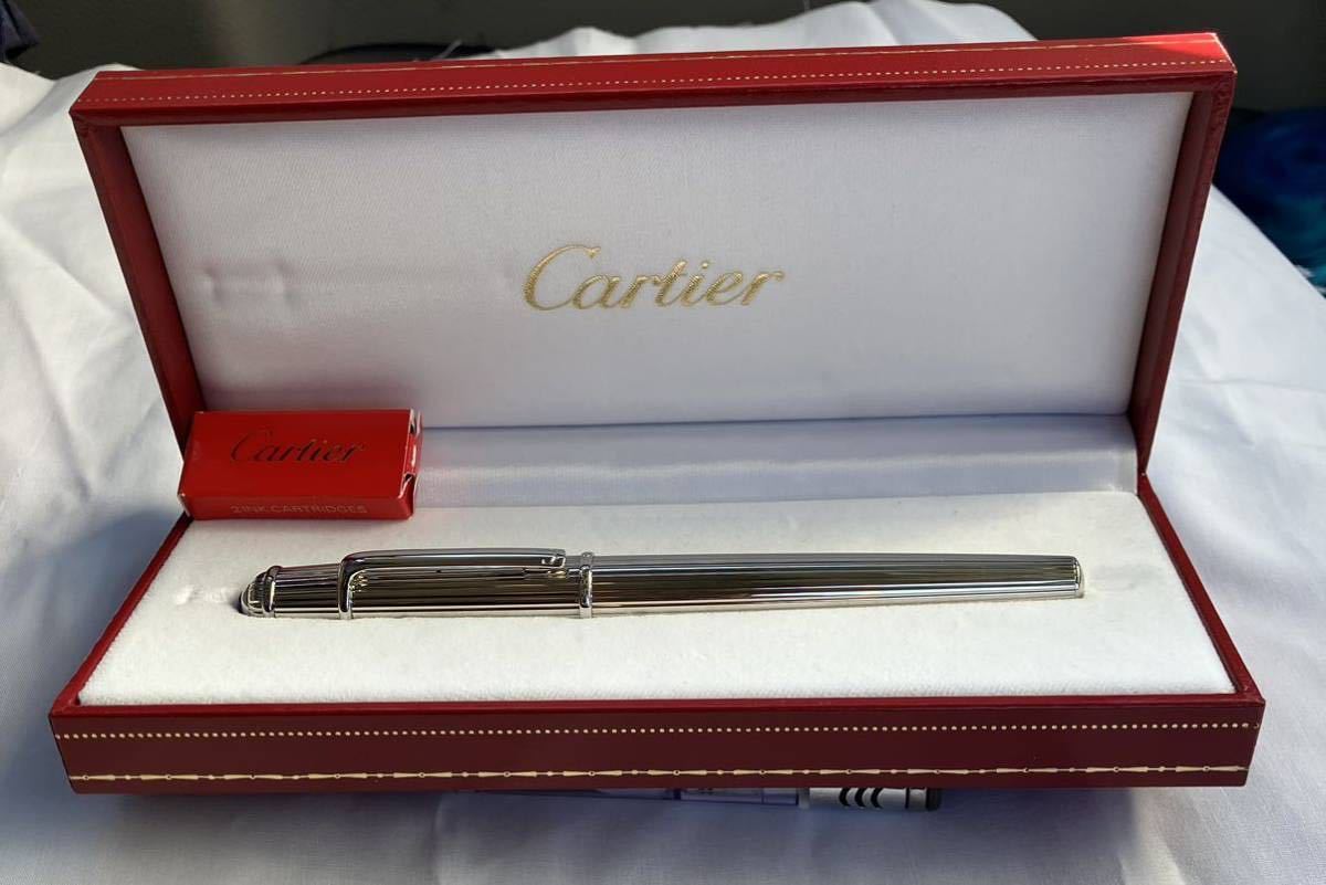 万年筆 Cartier カルティエ ディアボロ 18K-750刻印有 他 シルバーカラー _画像1