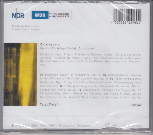 [CD/Genuin]M.C.レーデル(1947-):管弦楽のためのブルックナー＝エッセイ他/M.タバシュニク&ハノーファー北ドイツ放送フィルハーモニー 1983_画像2