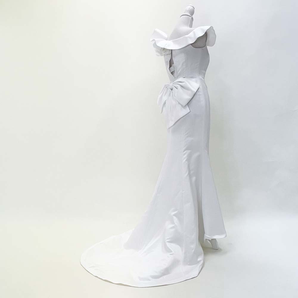  used wedding dress white 9 number mermaid 2Way. goods exist satin dress two next . photo . wedding W-202