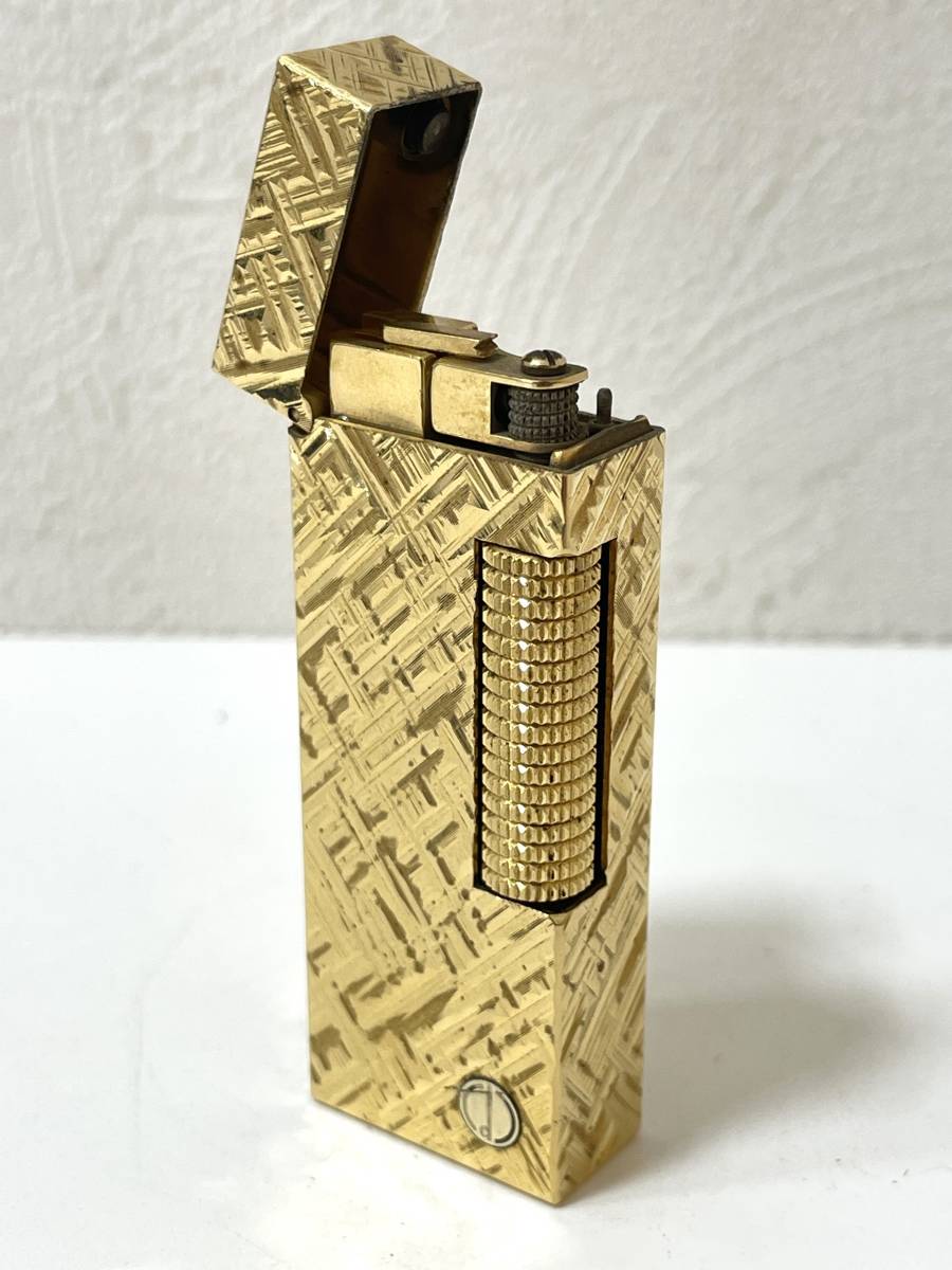 珍しい ローラー ガスライター dunhill ダンヒル ☆ ゴールドカラー 管