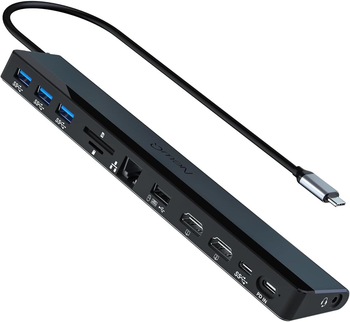 USB C ミッドナイトブルー ドッキングステーション デュアルモニター、NewQ 12-in-1 USB C ハブ_画像1