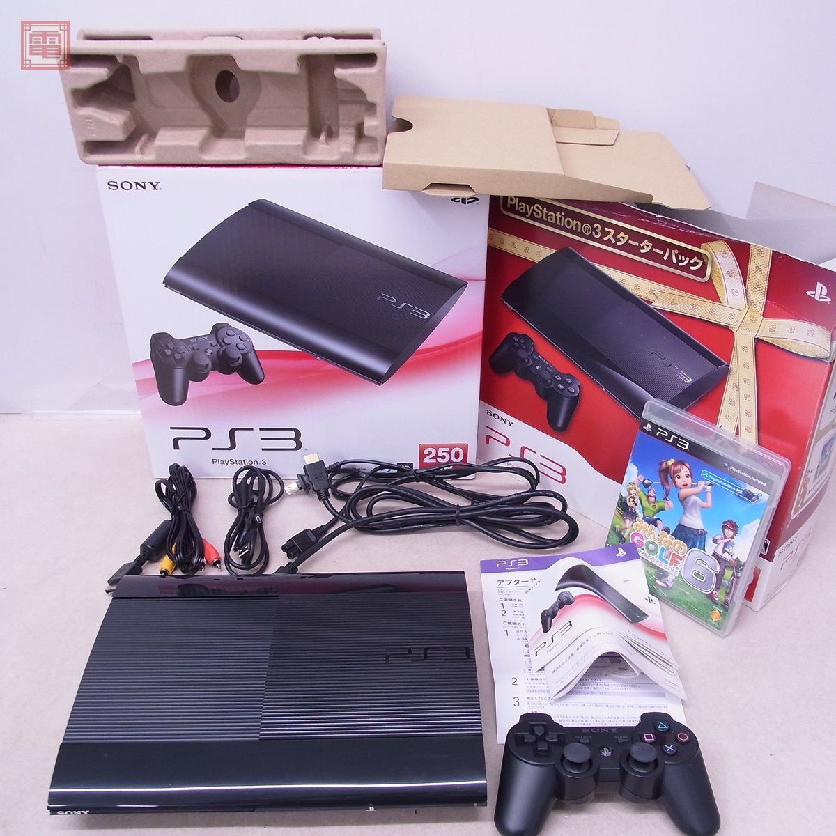 PS3 プレステ3 本体 スターターパック CECH-4000B 250GB チャコール