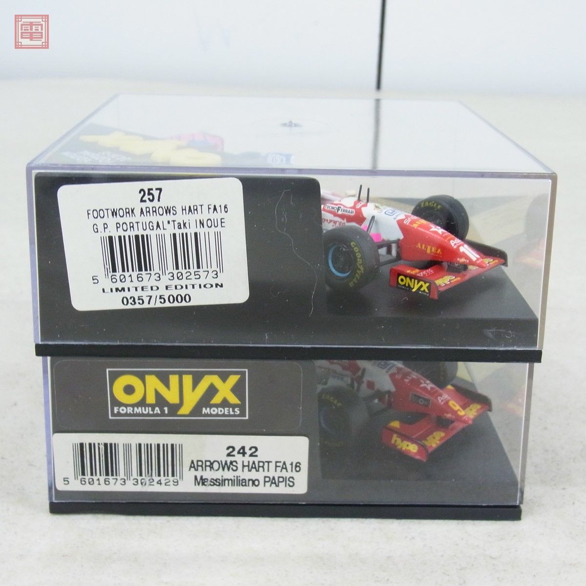 オニキス 1/43 フットワーク アロウズ ハート FA16 242/257 計2台set ONYX FOOTWORK ARROWS HART【10_画像2