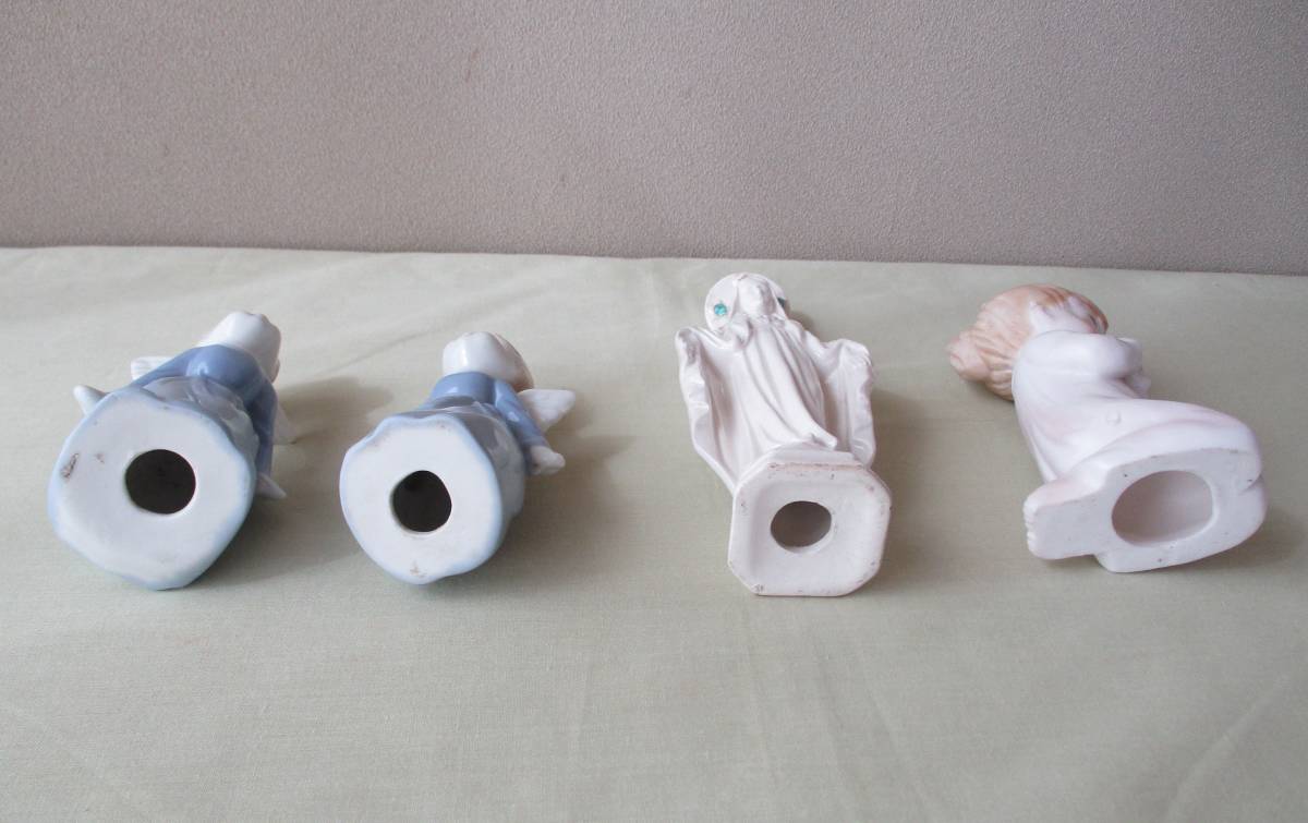 陶器の置物【キューピット２・マリア像・乙女像】４個（１組）：置物人形・美術工芸品・彫刻・オブジェの画像6