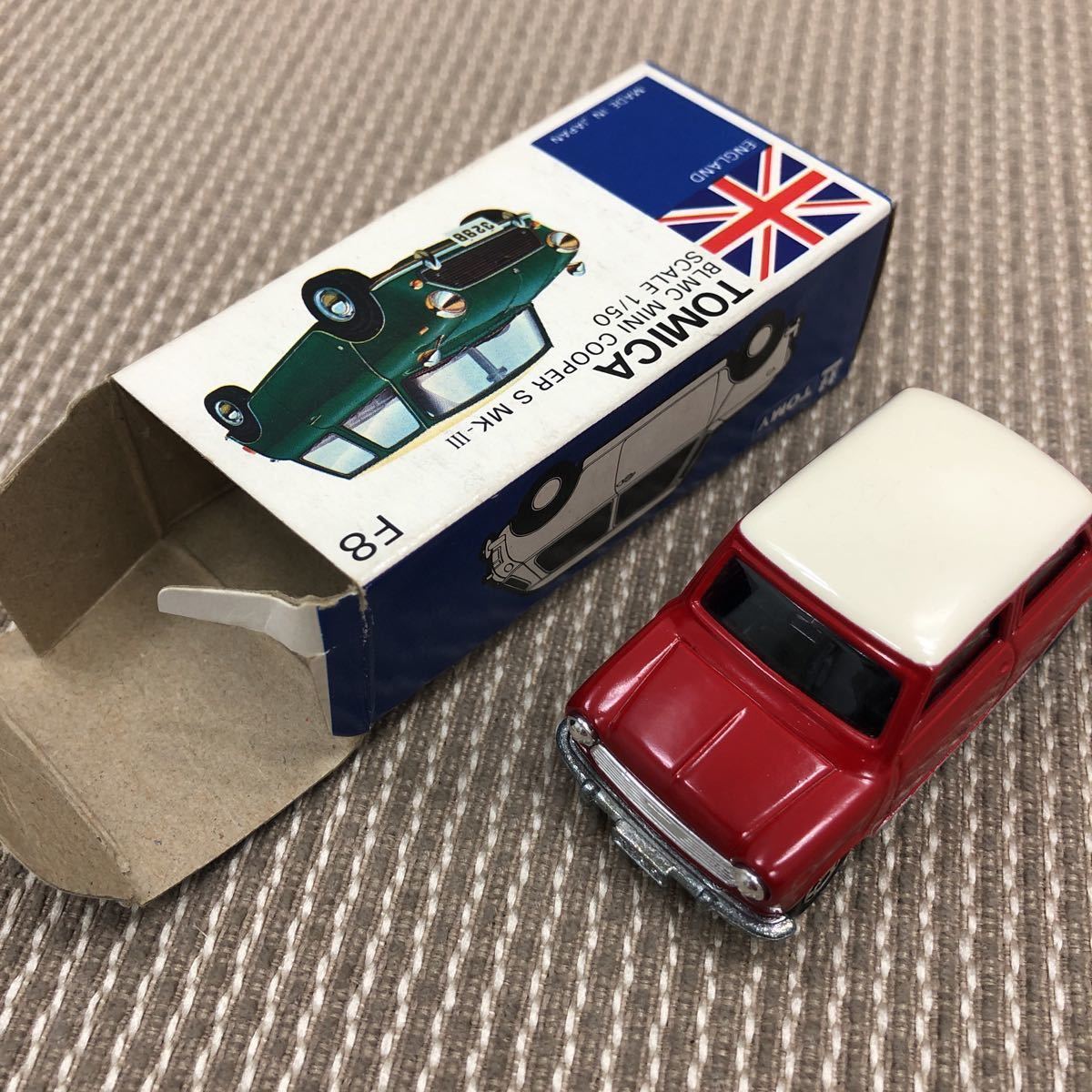 トミカ F8 BLMCミニクーパーS マークIII 外国車シリーズ 青箱 裏板旧
