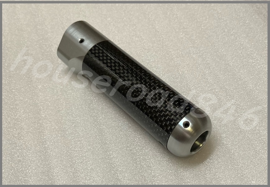 新品 三菱純正 ランエボ7/8/9/9MR カーボンサイドブレーキグリップ CT9A CT9W カーボン＆シルバー CT9A OEM Carbon Handbrake Grip_参考画像。