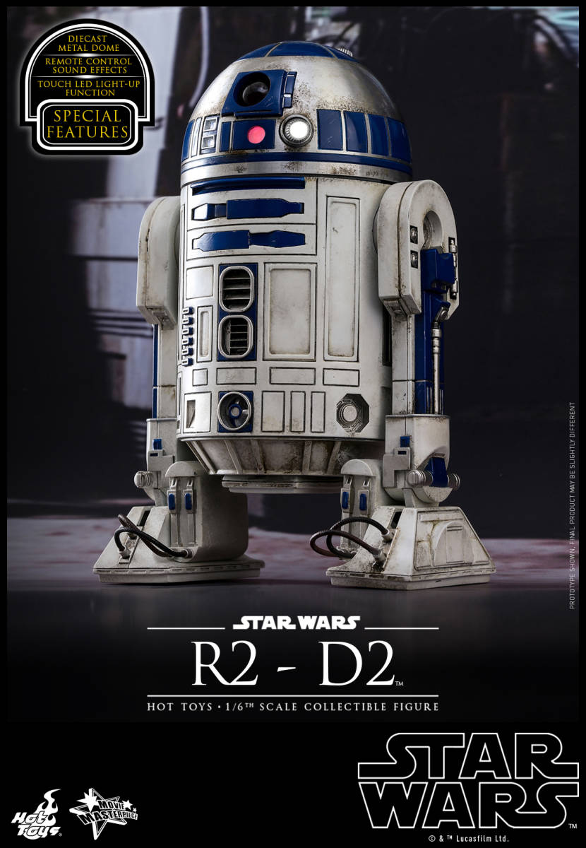 未使用：ホットトイズ スター・ウォーズ R2-D2 1/6 HOTTOYS ライト&サウンド：マスターピース_画像2