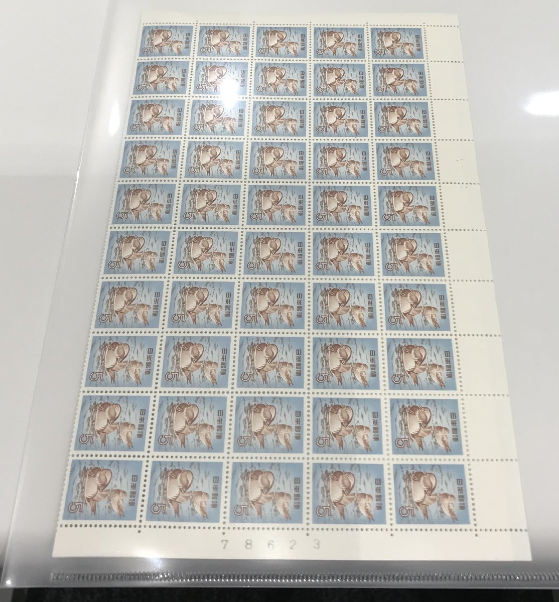 ★おしどり　5円切手　100枚シート　ナンバー入　ｋ5-26★_画像6