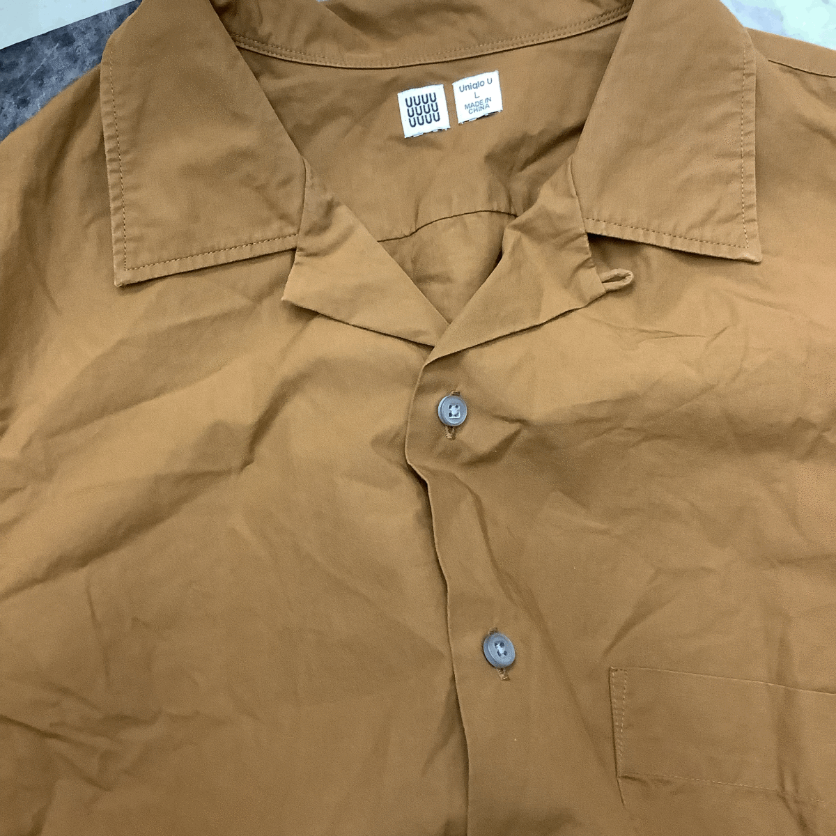 A527*UNIQULO | Uniqlo мужской рубашка Brown размер L