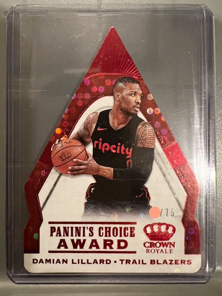 激レア75枚限定 Foiled Die-cut 18 Panini Choice Award Damian Lillard デイミアン・リラード NBA ユニフォーム Blazers Bucks バックス