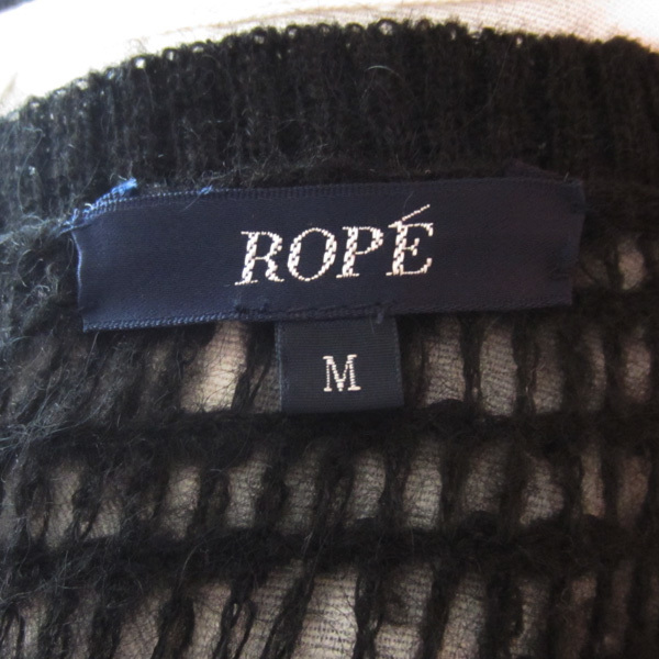  beautiful goods Rope ROPE knitted & spangled. bolero cardigan black 