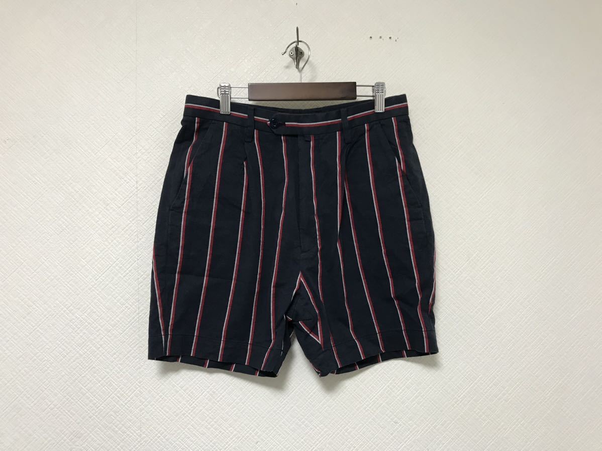 本物フレッドペリーFREDPERRYコットンハーフショートパンツメンズアメカジサーフワークビジネススーツゴルフスポーツ紺ネイビーS