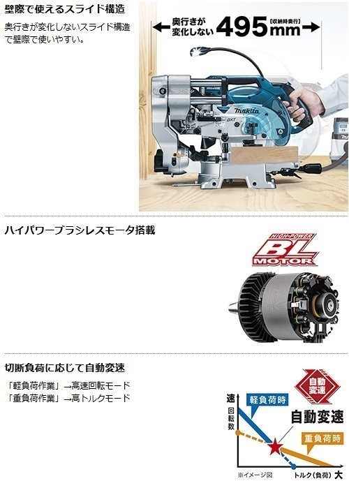 マキタ 165mm 18V 充電式スライドマルノコ LS610DZ (本体のみ) ■安心のマキタ純正/新品/未使用■_画像4