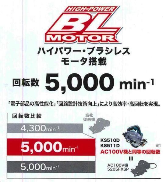 マキタ 125mm 14.4V 充電式防じん丸のこ KS510DRG [6.0Ah]■安心のマキタ純正/新品/未使用■_画像5