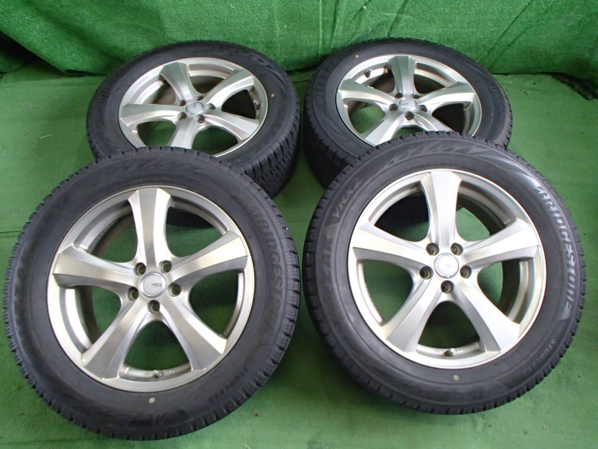 フォレスター・XV　225/55R17 ブリヂストン VRX2 17インチ アルミホイール 17×7J/5H/PCD100/オフセット+48 4本セット 【23-1349】_画像1