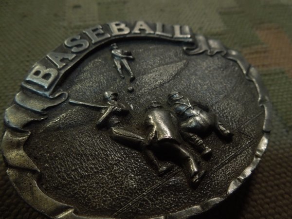 ◆ 1977’S USA製 ◆ビンテージ BASEBALLベースボールバックル BERGAMOT BRASS WORKS◆野球 C21_画像5