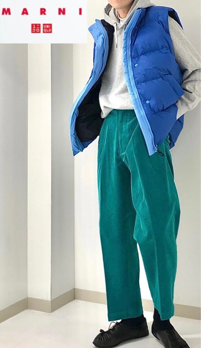 ユニクロUNIQLO×マルニMARNI オーバーサイズダウンベスト 男女兼用
