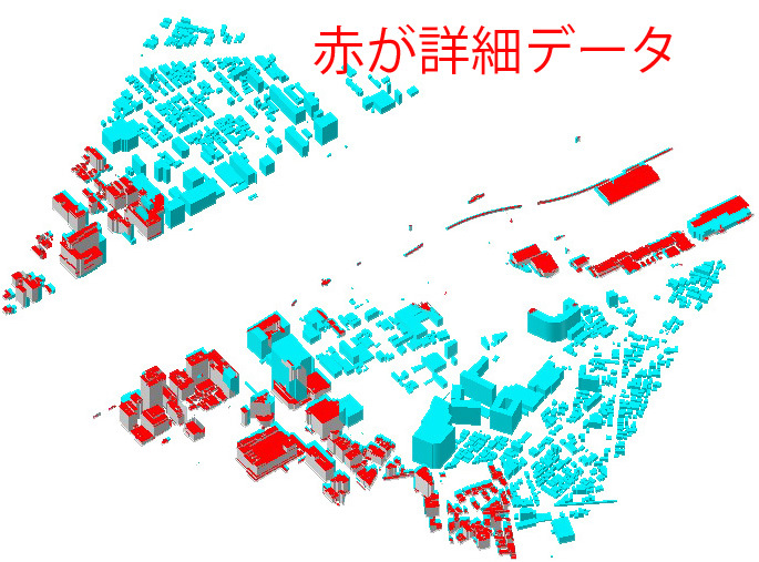 新潟駅周辺　国土交通省の整備した３D都市データを活用した都市模型　組立済　　スケール1/4000　(透明ケース付)　_参考指定範囲