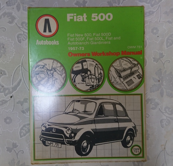 Autobooks社　Fiat500 Owners Workshop Manual 整備書　洋書