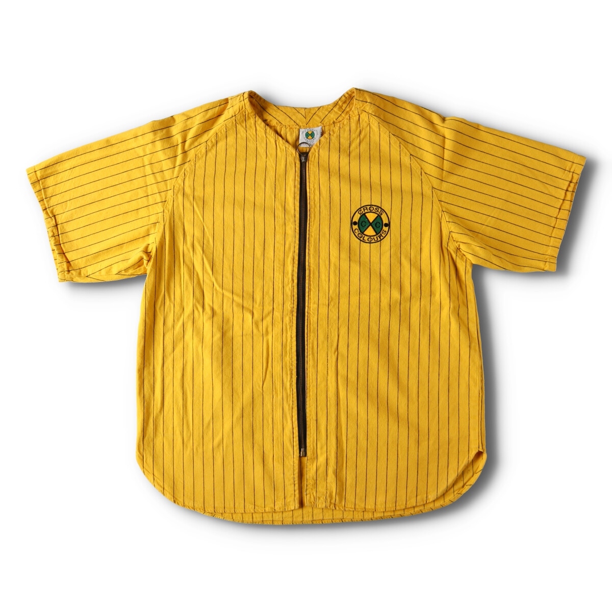 古着 90年代 CROSS COLOURS ストライプ柄 ゲームシャツ ベースボールシャツ メンズXL ヴィンテージ /evb002486
