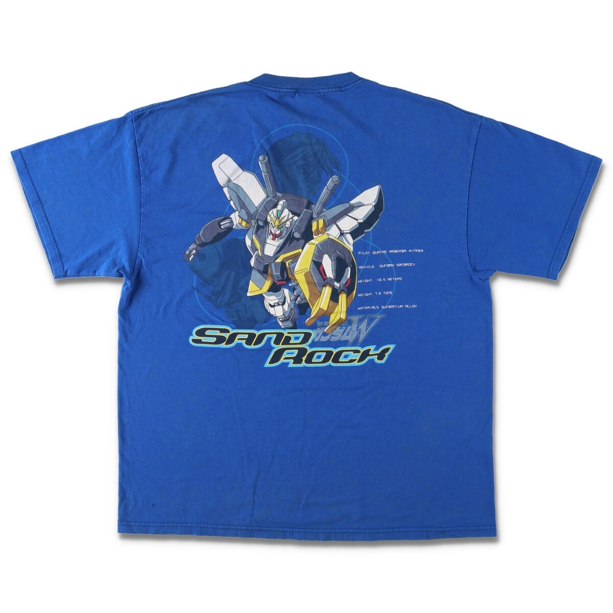 古着 00年代 GUNDAM W 機動戦士ガンダムW SANDROCK サンドロックガンダム アニメ キャラクタープリントTシャツ メンズXL /evb002326