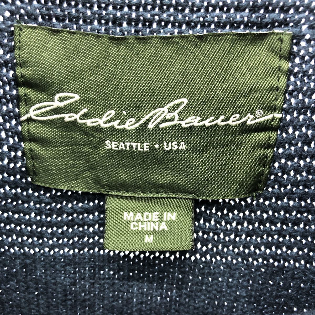 古着 エディーバウアー Eddie Bauer コットンニットハーフジップセーター メンズM /eaa378147_画像3