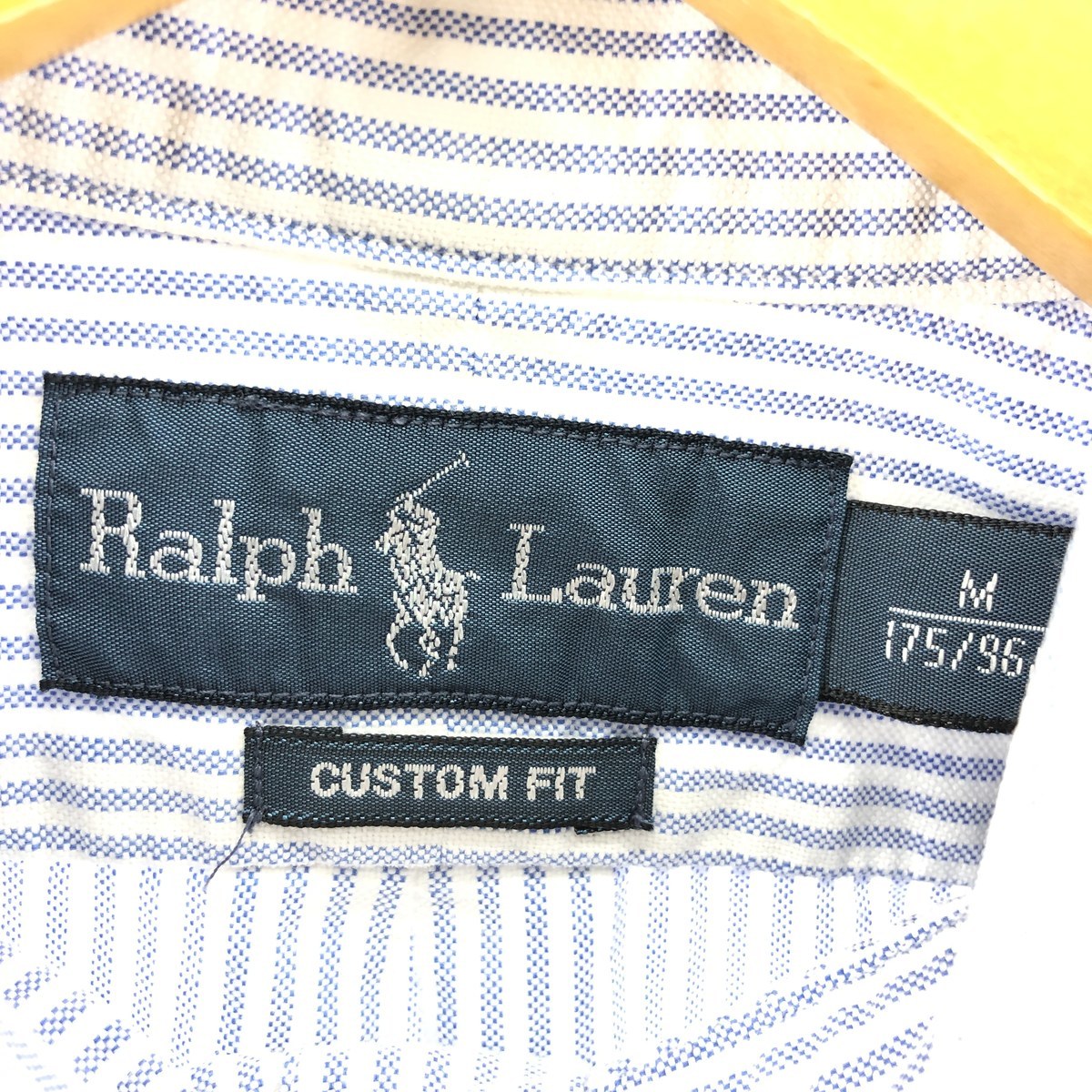 古着 ラルフローレン Ralph Lauren CUSTOM FIT 長袖 ボタンダウン ストライプシャツ メンズL /eaa383692_画像3