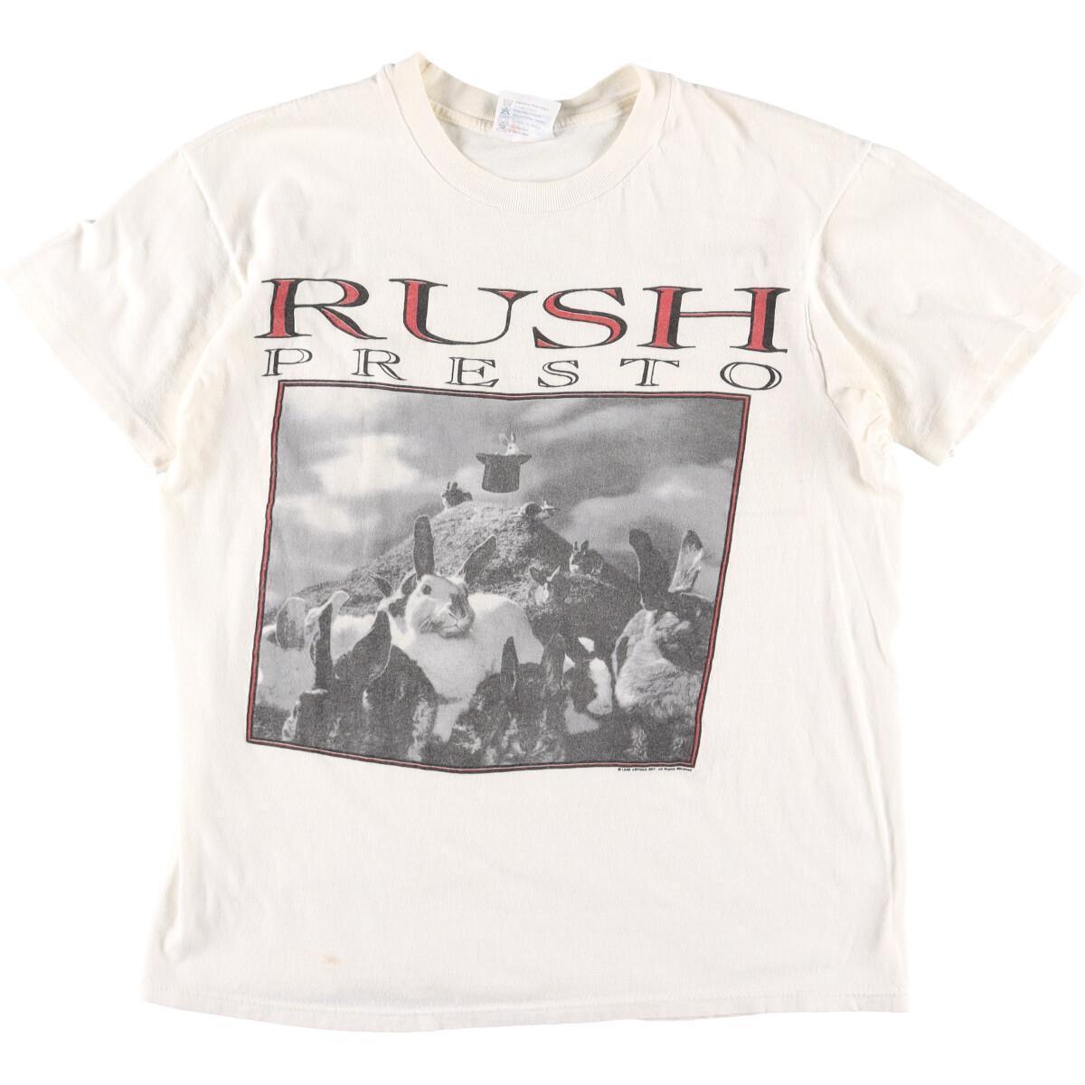 古着 90年代 ヘインズ Hanes RUSH ラッシュ PRESTO TOUR ツアー バンドTシャツ USA製 メンズS ヴィンテージ /eaa245916 【LP2311】
