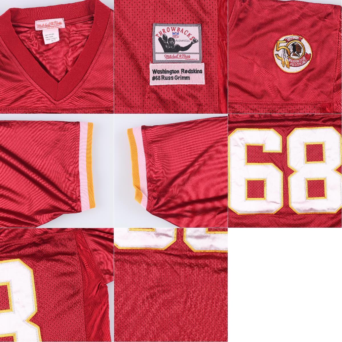 古着 Mitchell&Ness NFL ワシントンレッドスキンズ メッシュ ゲームシャツ レプリカユニフォーム 54 メンズXL /eaa239592 【LP2311】_画像3