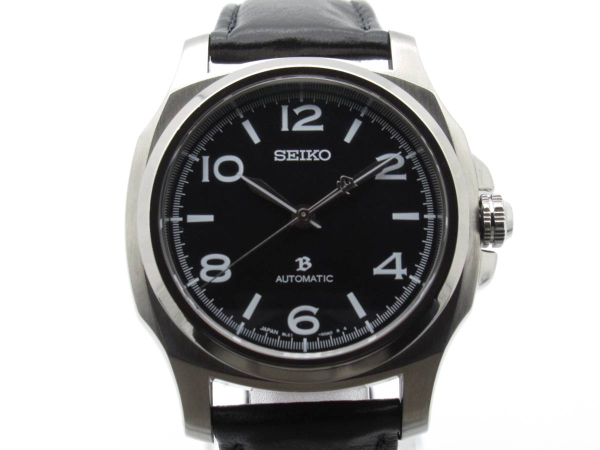 1円〜 【メンテナンス・外装磨き済】SEIKO セイコー BRIGHTZ ブライツ SAGL003 8L21-00A0 琺瑯 裏スケ チタン×革 自動巻_画像2