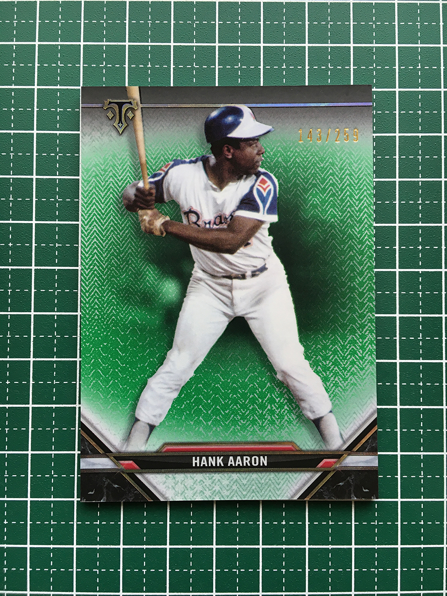 ★TOPPS MLB 2021 TRIPLE THREADS #44 HANK AARON［ATLANTA BRAVES］EMERALD パラレル版 259枚限定「143/259」★_画像1