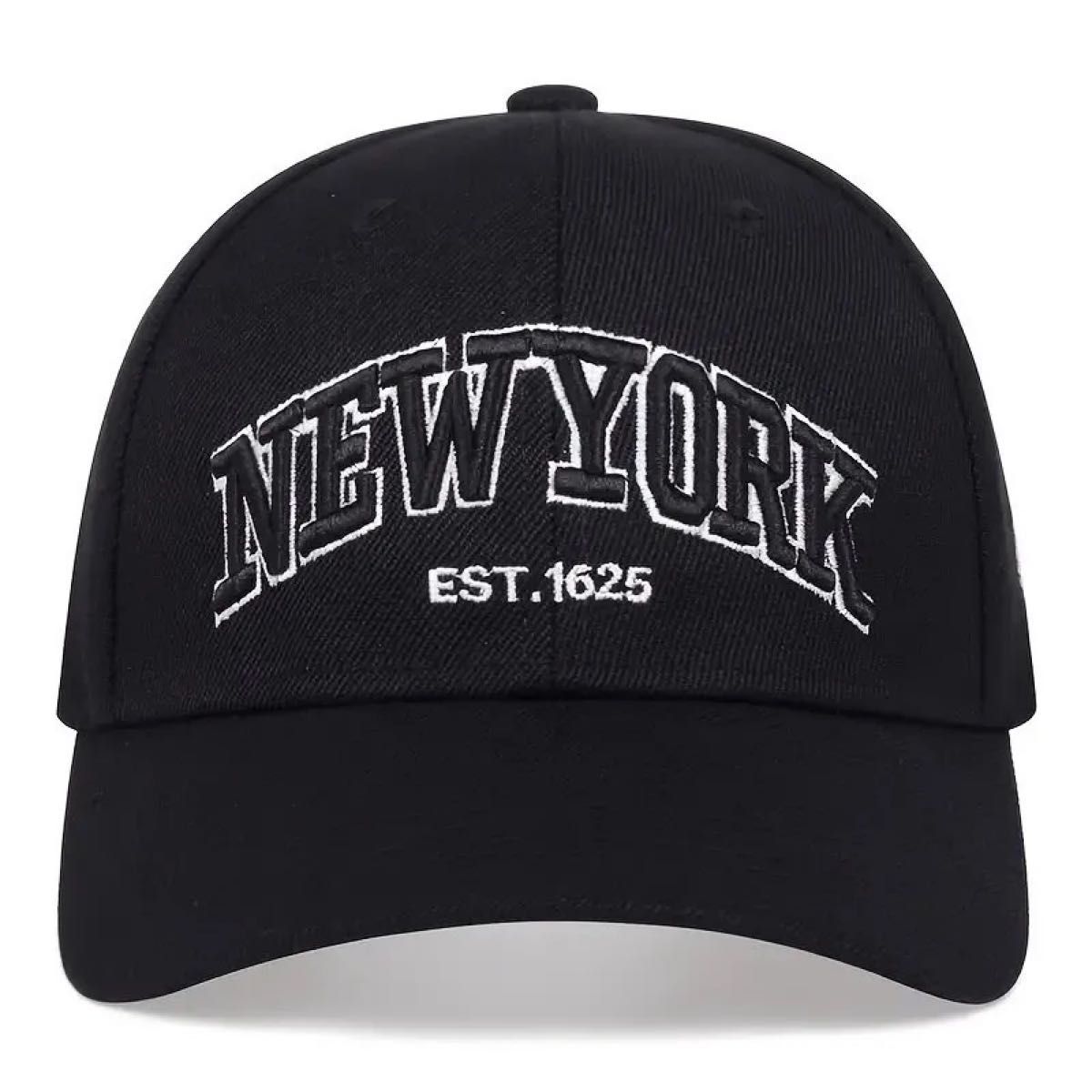 レア物新品 NYロゴ ブラックキャップ 帽子LA ベースボール ストリート キャップ帽子ワークキャップ ユニセックスフィッシング