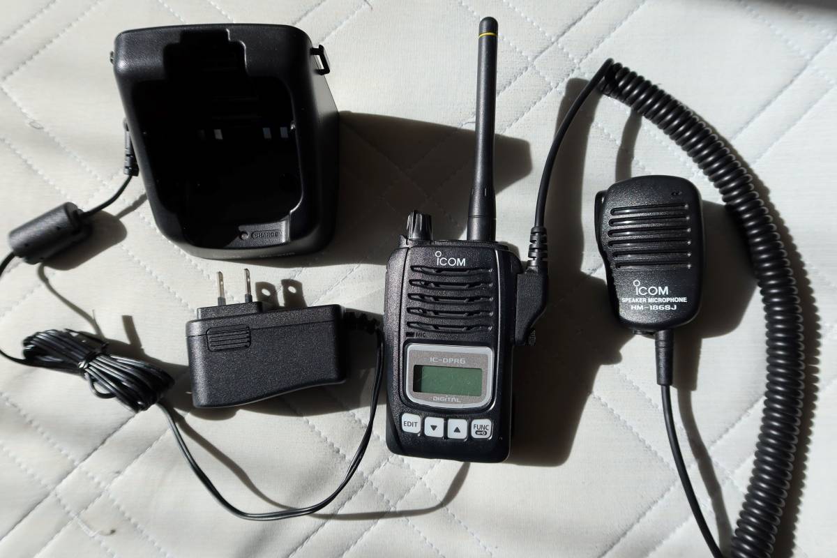アイコム デジタル簡易無線機(登録局) IC-DPR6　&　スピーカーマイクロホン HM-186SJ　&　NATEC ハンディダイポールアンテナ HS3000DL_画像3
