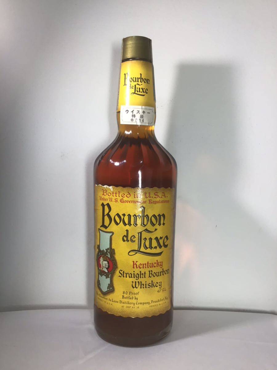 古酒 バーボンデラックス ウイスキー 青封紙 オールドボトル 古酒 バーボンデラックス ウイスキー 青封紙 オールドボトル