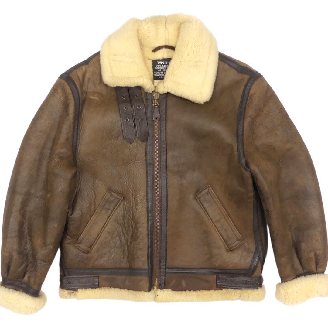 即決★アメリカ製 Schott★メンズL 新品定価16万円程 フライトジャケットB-3 ショット 40 本革 USA製 ボマージャケット 本皮