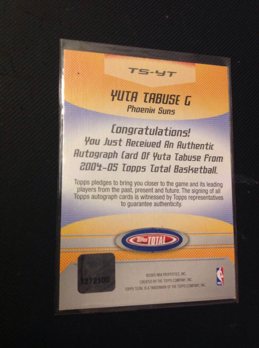 超激レア 04-05 Topps Total Yuta Tabuse 田臥勇太 SSP RC 漢字auto 直筆サイン #TS-YT Suns NBA レジェンド 1stNBA選手 スーパースター _画像2