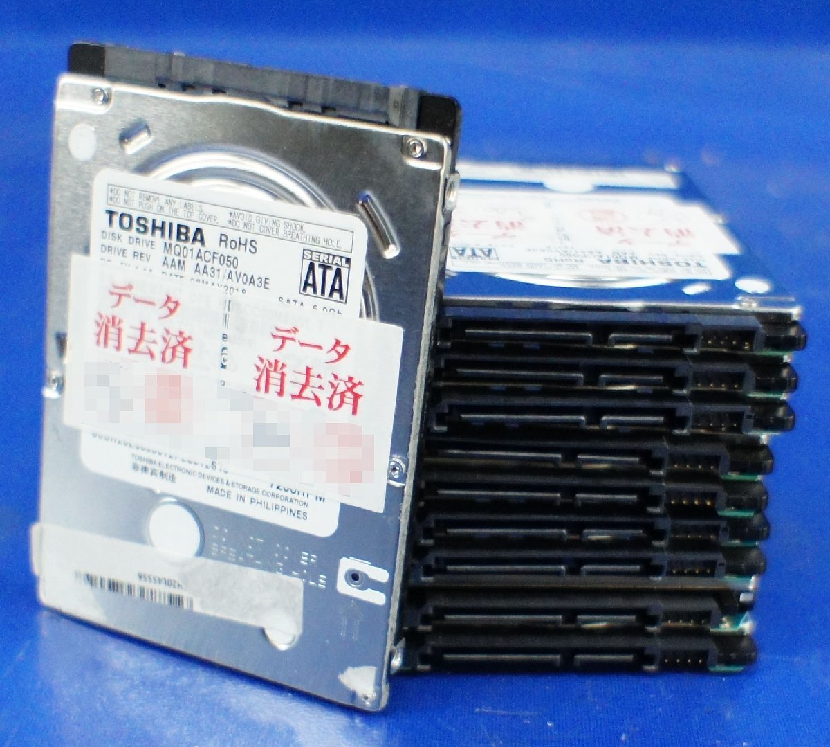 HDD 500GB 10個セット TOSHIBA 2.5インチ SATA データ消去済 ハードディスク レターパックプラス PC F102509_画像1