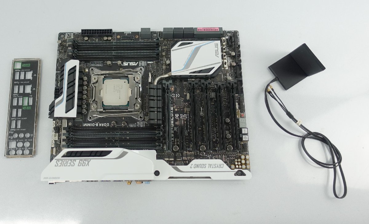 【BIOS起動確認済み】マザーボード ASUS X99-DELUXE/ATX/LGA2011-v3/DDR4/CPU Core i7-5820K/3.30 GHz パソコン パーツ PC 基盤 N103001_画像1