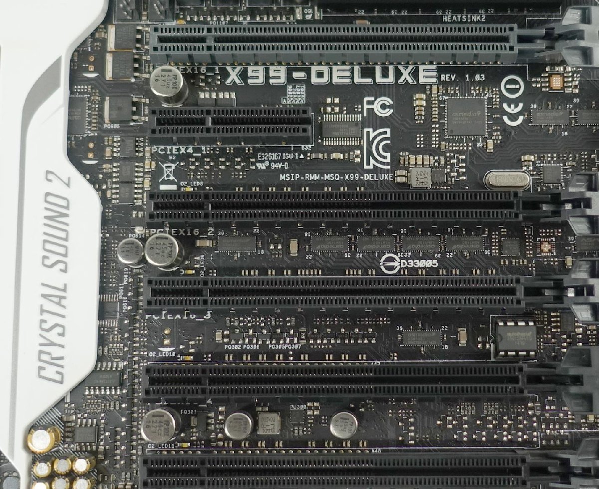 【BIOS起動確認済み】マザーボード ASUS X99-DELUXE/ATX/LGA2011-v3/DDR4/CPU Core i7-5820K/3.30 GHz パソコン パーツ PC 基盤 N103001_画像2