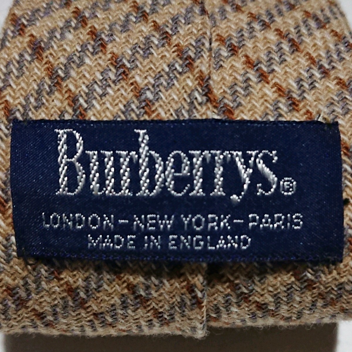 即決価格！！【Burberrys★バーバリー】70-80's Vintage old TIEヴィンテージ品ネクタイ★スコットランド生産イングランド製ウーブンウール_画像7