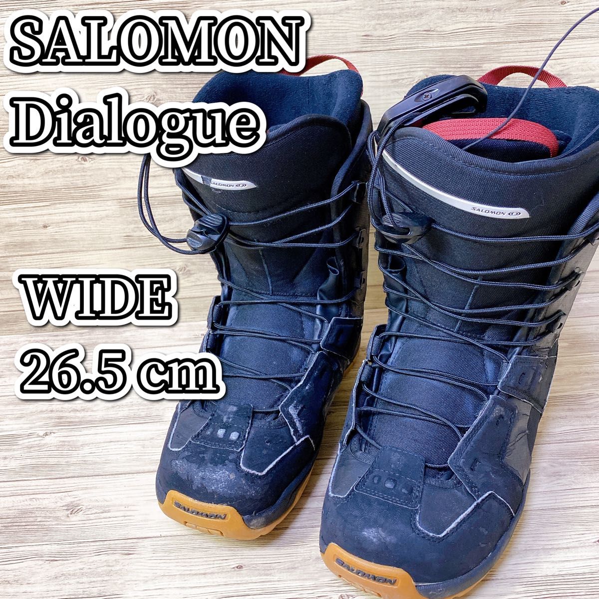 SALOMON Dialogue WIDE 26.5 cm 黒 スノボブーツ-