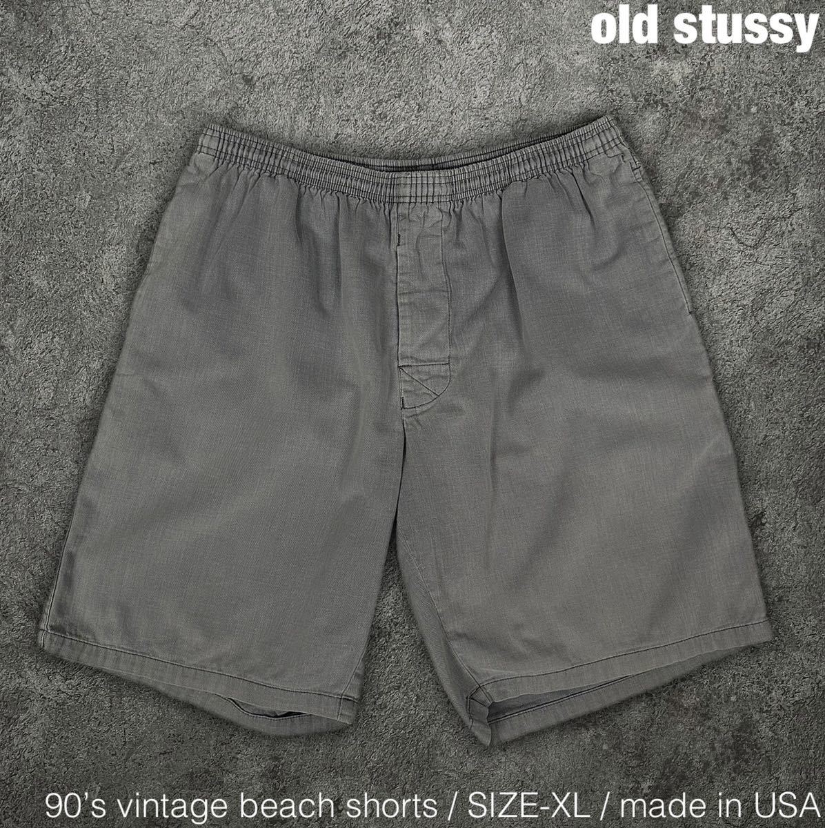 old stussy 90s ビンテージUSA製ビーチショーツショートパンツオールド