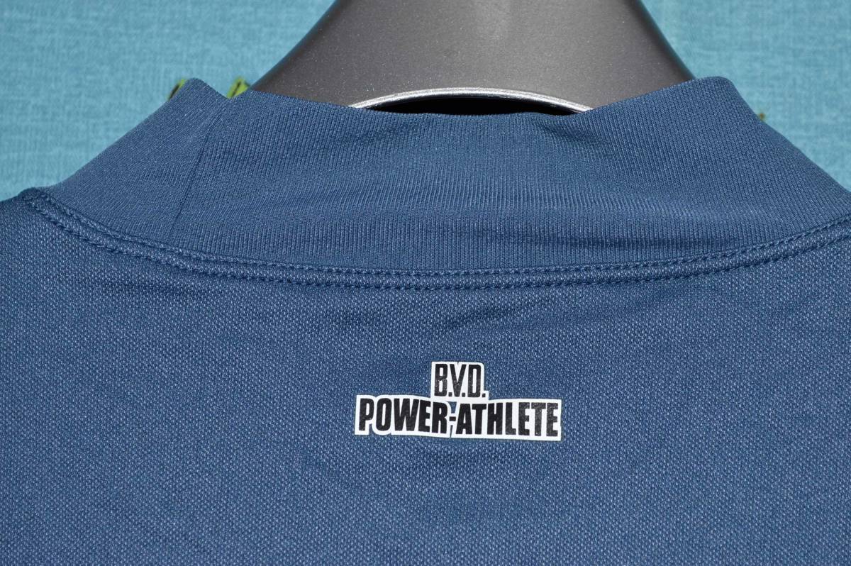 B.V.D Be biti-POWER ATHLETE энергия Athlete * с высоким воротником рубашка с коротким рукавом оттенок голубого цвет размер :L( сделано в Японии * не использовался товар )