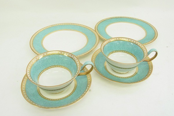 K184-S24-2267 WEDGWOOD ウエッジウッド ULANDER カップ＆ソーサー 皿 プレート セット 現状品⑧