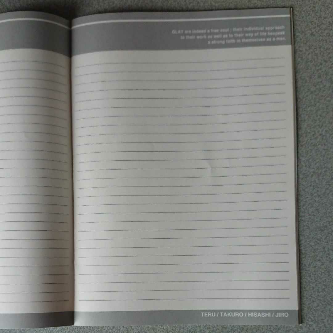 GLAYのノート(B5サイズ)