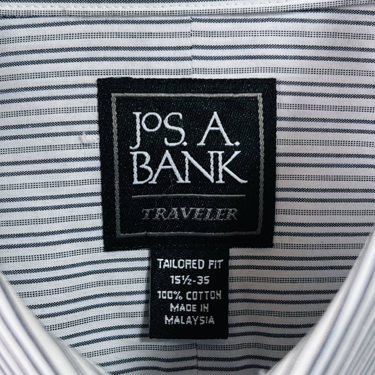 JOS.A.BANK ジョス エー バンク　ボタンダウン 長袖シャツ ドレスシャツ　ストライプ　サイズ15 1/2-35_画像4