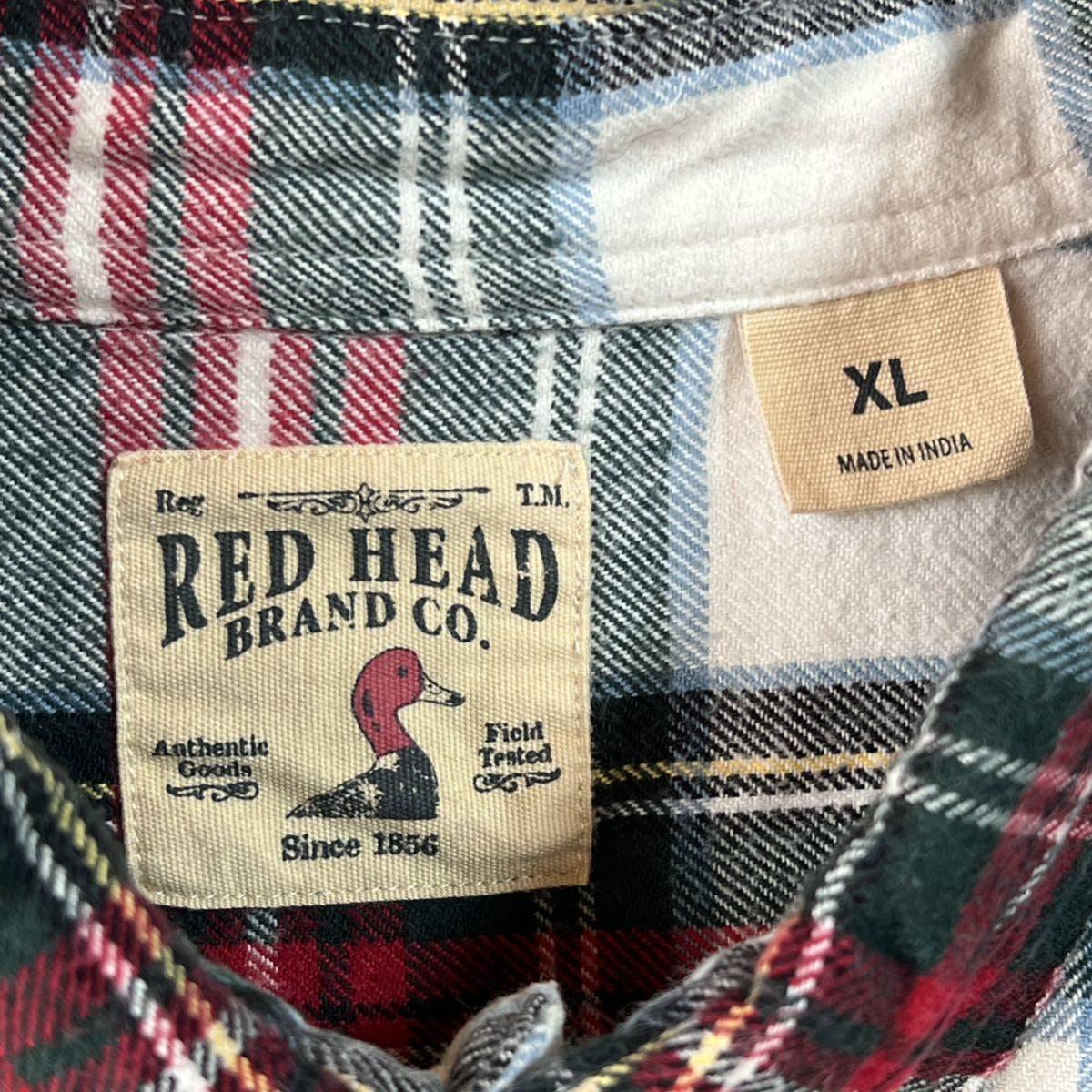 RED HEAD レッドヘッド　ボタンダウン フランネルシャツ　長袖シャツ　チェック柄　サイズXL_画像3