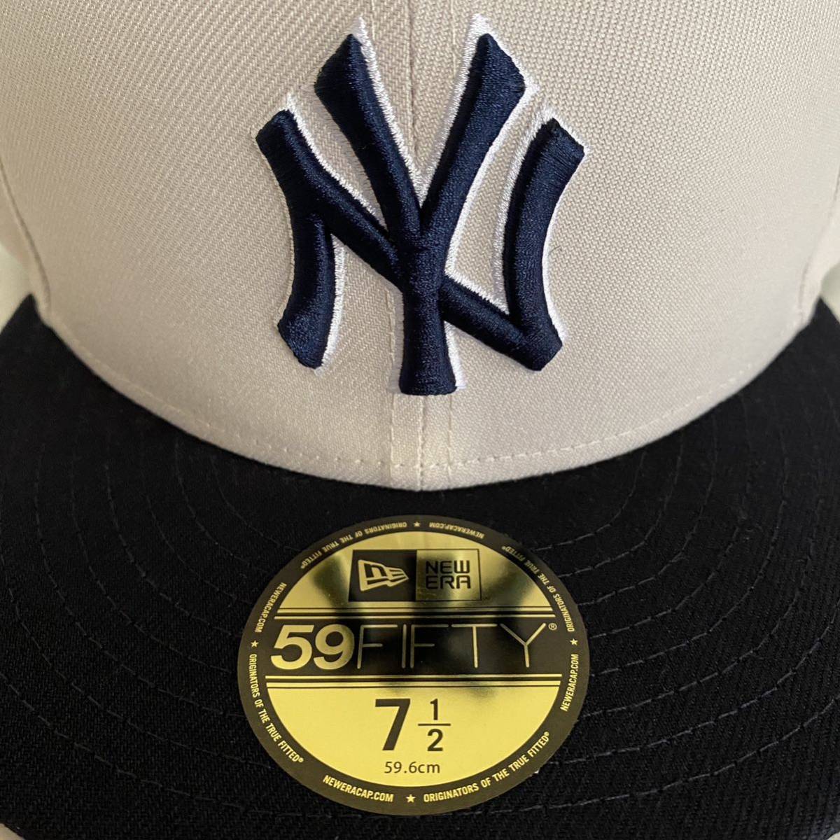 新品 New Era ツバ裏グレー NY Yankees 2Tone Grey Navy Cap 7 1/2 59